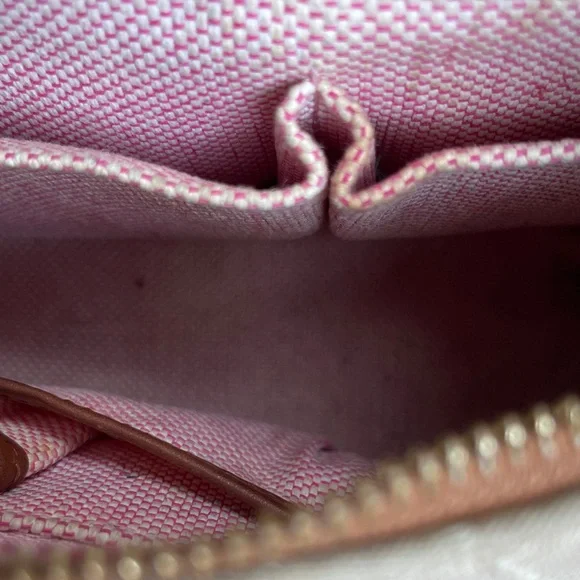 Y2K Dooney & Bourke Signature Canvas Small Tan Hobo BagMonogram Shoulder Bag - Picture 6 of 9